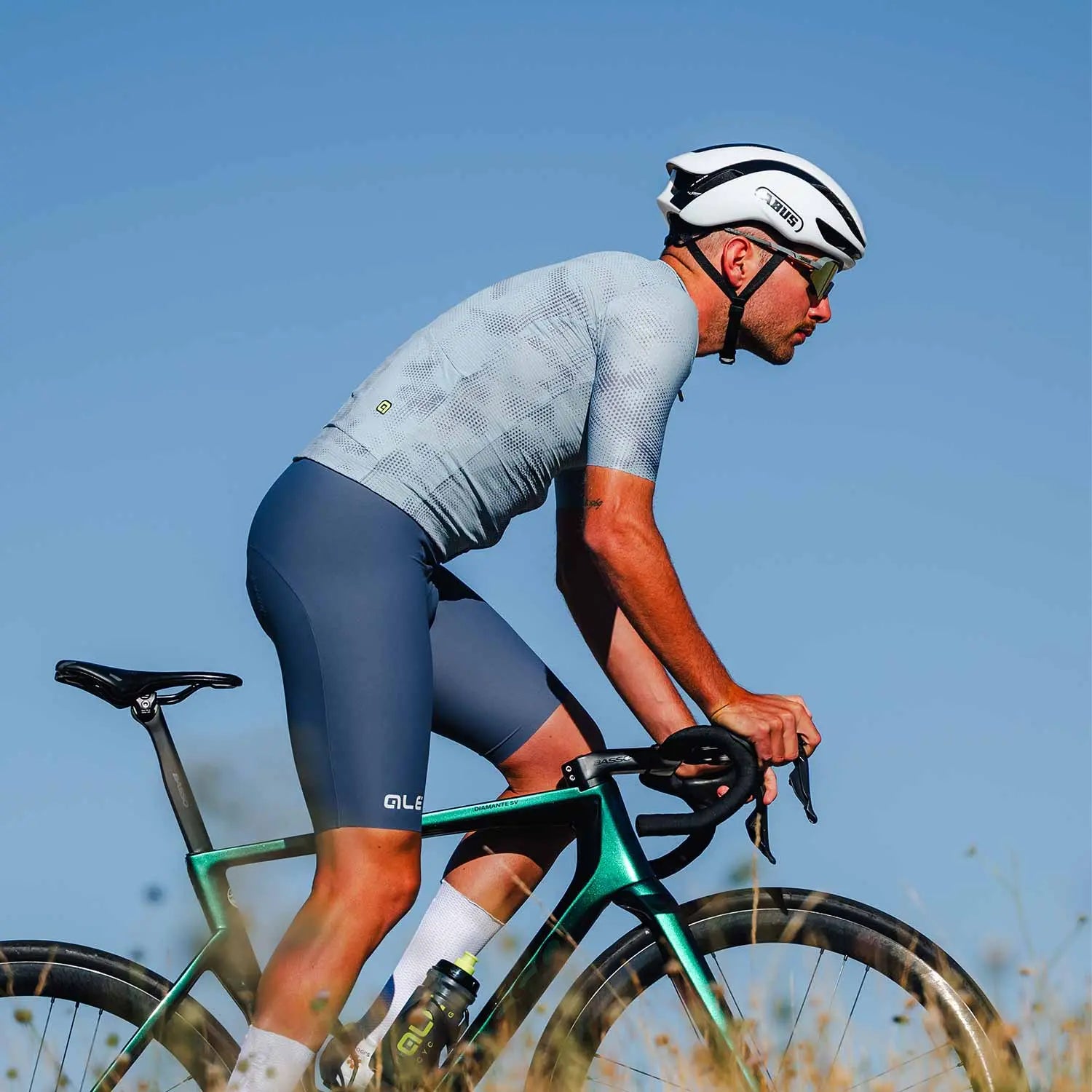 Ale Clothing Follow Me 2.0 PR-E Short Sleeves Jersey Cyan - FREE UK Shipping, FREE 365 Day Returns | Moto Central