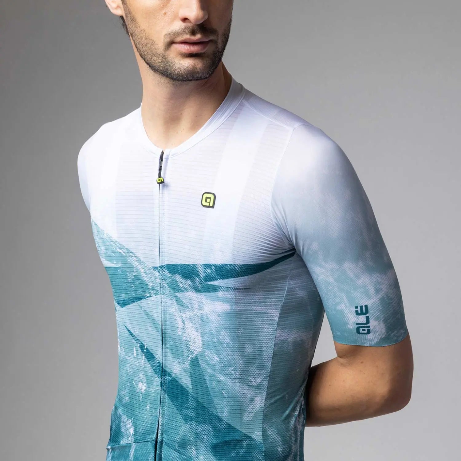 Ale Clothing Quartz PR-E Short Sleeves Jersey Green - FREE UK Shipping, FREE 365 Day Returns | Moto Central