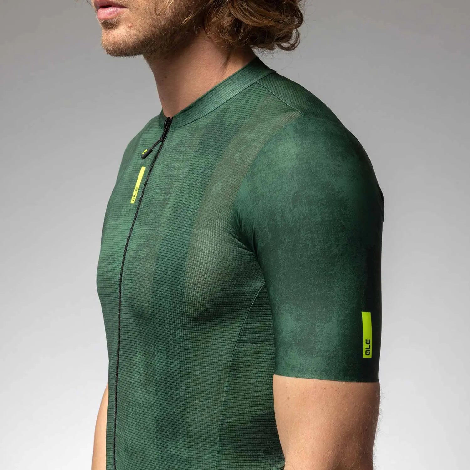 Ale Clothing Deep Pragma Short Sleeves Jersey Green - FREE UK Shipping, FREE 365 Day Returns | Moto Central