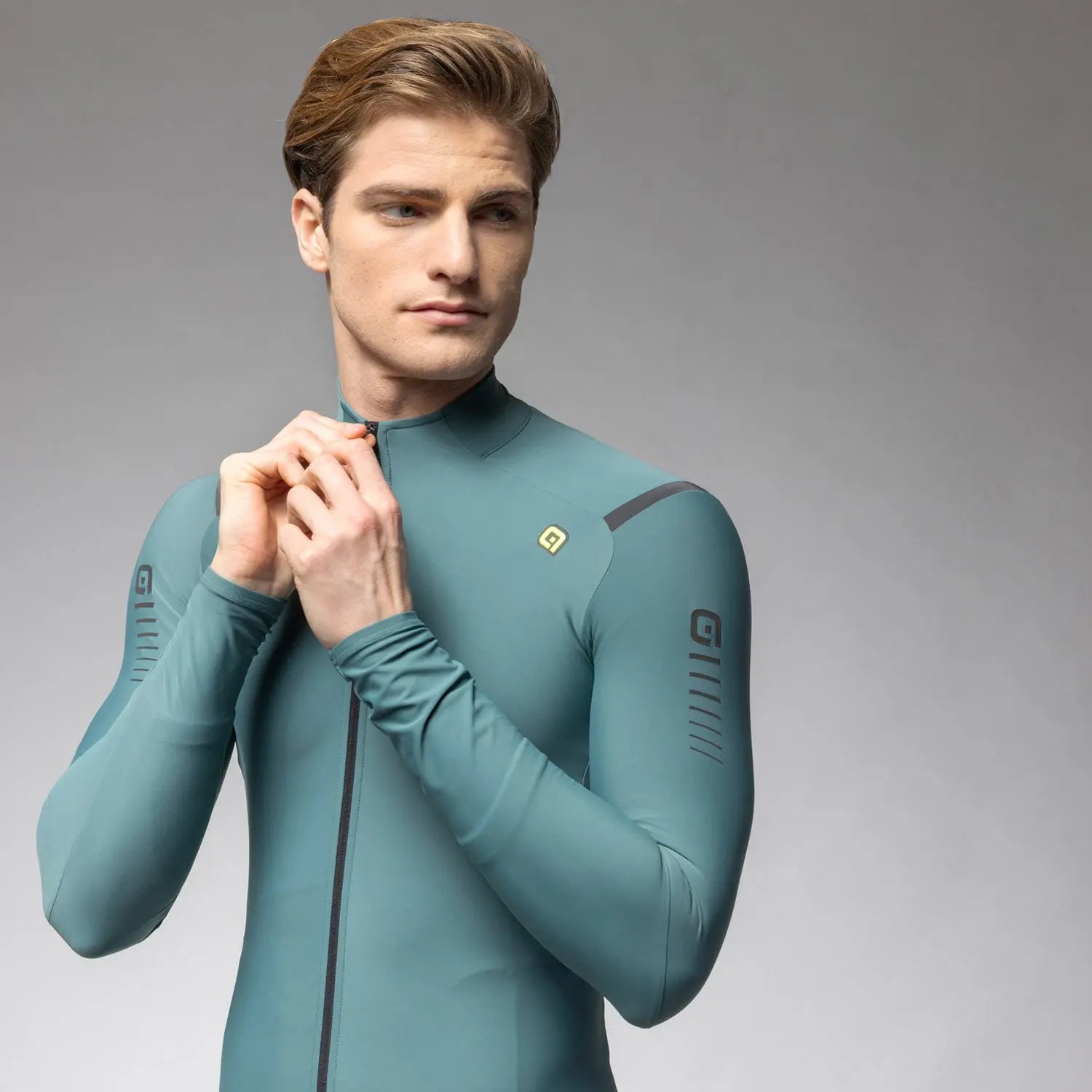 Ale Clothing Warm Race R-EV1 Long Sleeves Jersey Green - FREE UK Shipping, FREE 365 Day Returns | Moto Central