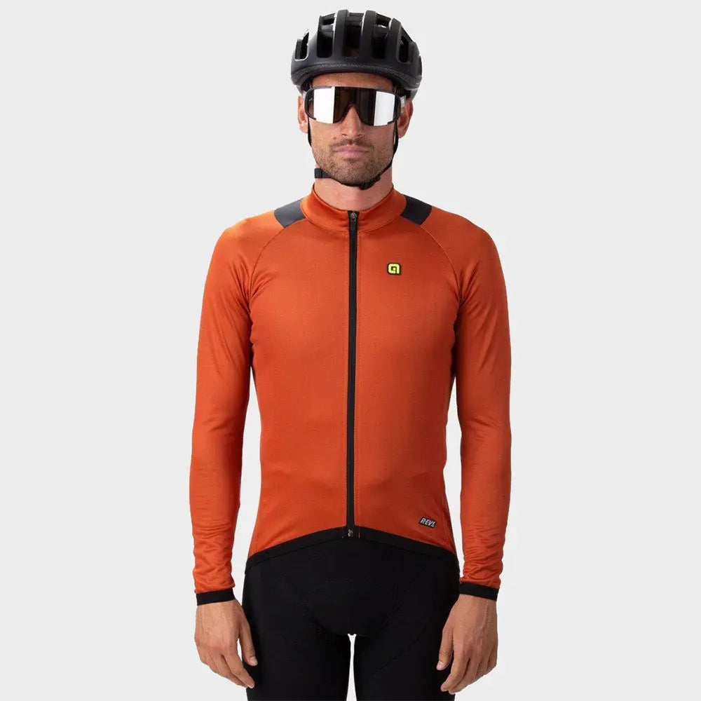 Ale Clothing Thermal R-EV1 Long Sleeves Jersey Orange - FREE UK Shipping, FREE 365 Day Returns | Moto Central