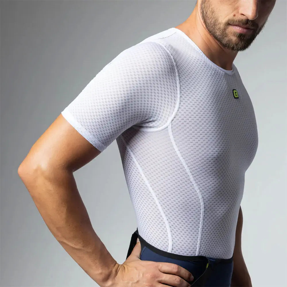 Ale Clothing Velo Active Intimo Short Sleeves Base Layer White - FREE UK Shipping, FREE 365 Day Returns | Moto Central