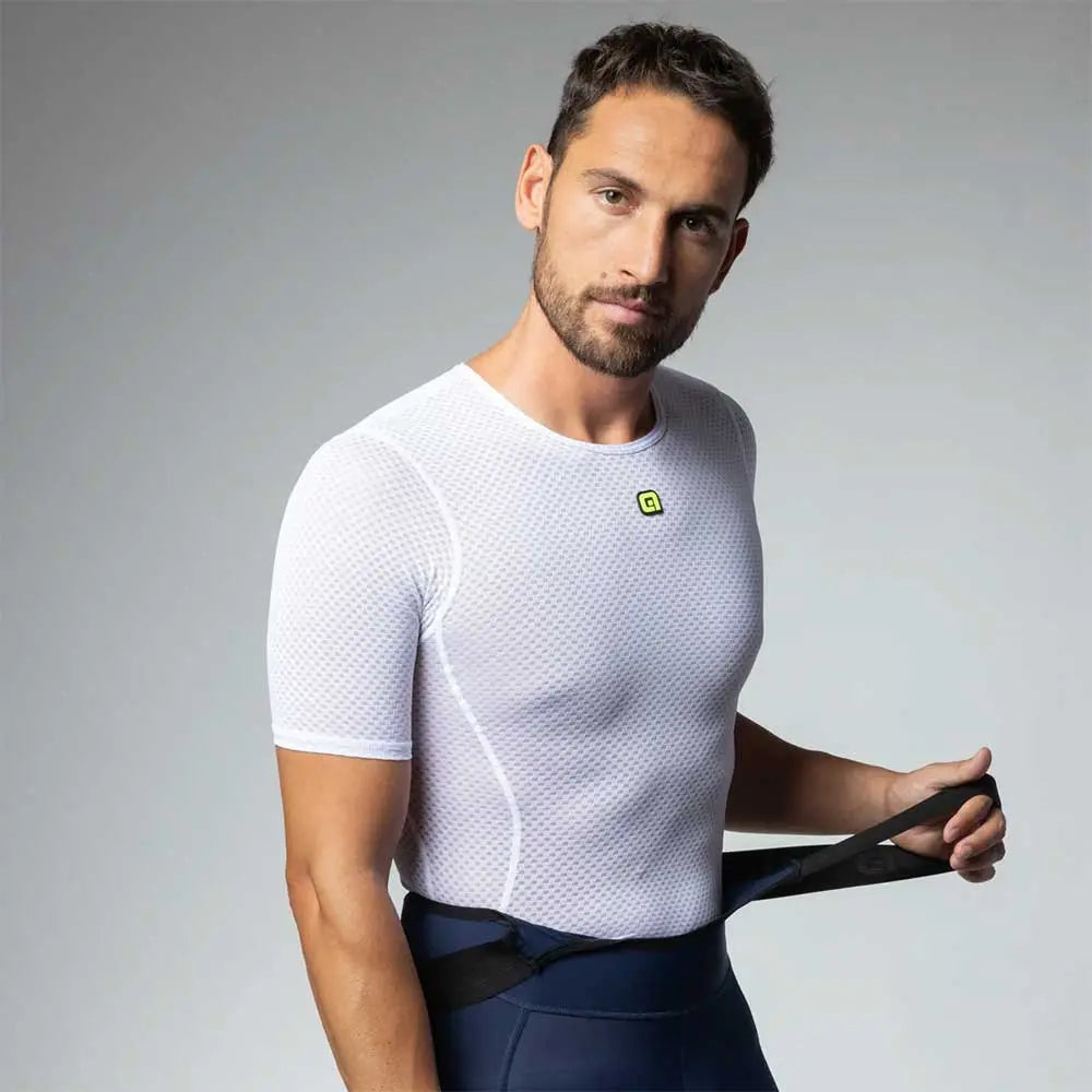 Ale Clothing Velo Active Intimo Short Sleeves Base Layer White - FREE UK Shipping, FREE 365 Day Returns | Moto Central