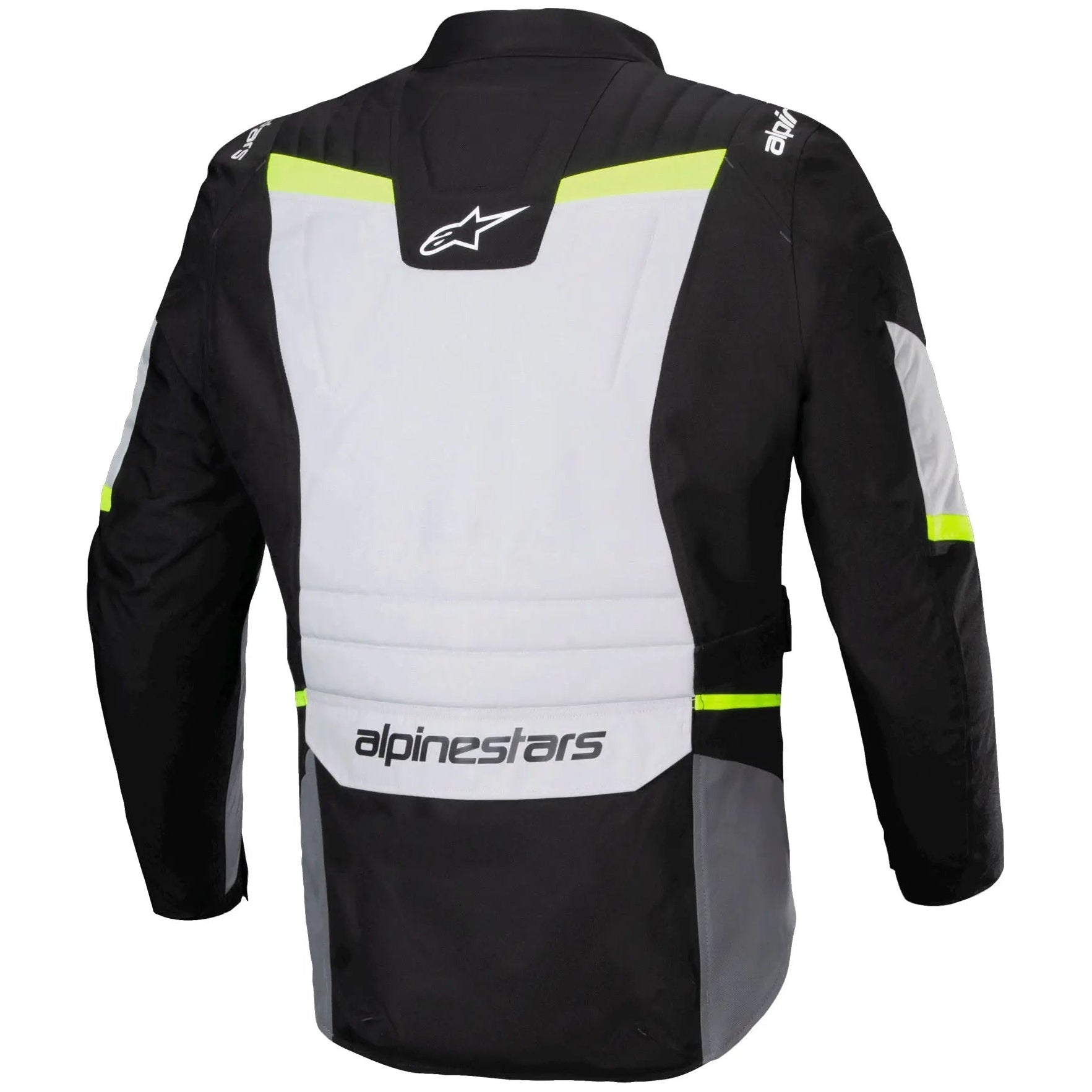 Alpinestars ST-1 Waterproof Textile Jacket Ice Grey / Black / Fluo Yellow, rear view