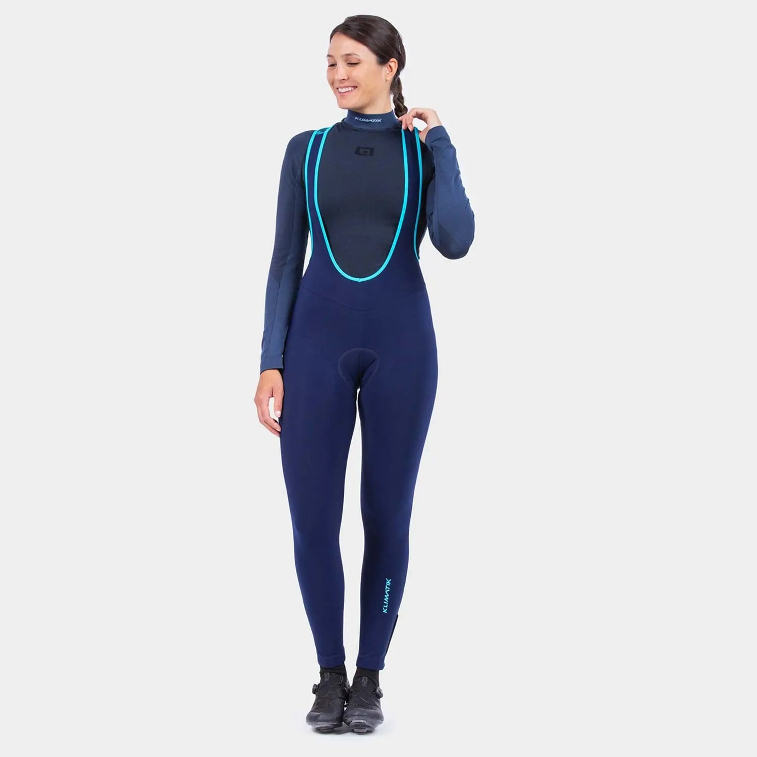 Ale Clothing K-Atmo 2.0 Klimatik Ladies Bib Tights Navy - FREE UK Shipping, FREE 365 Day Returns | Moto Central