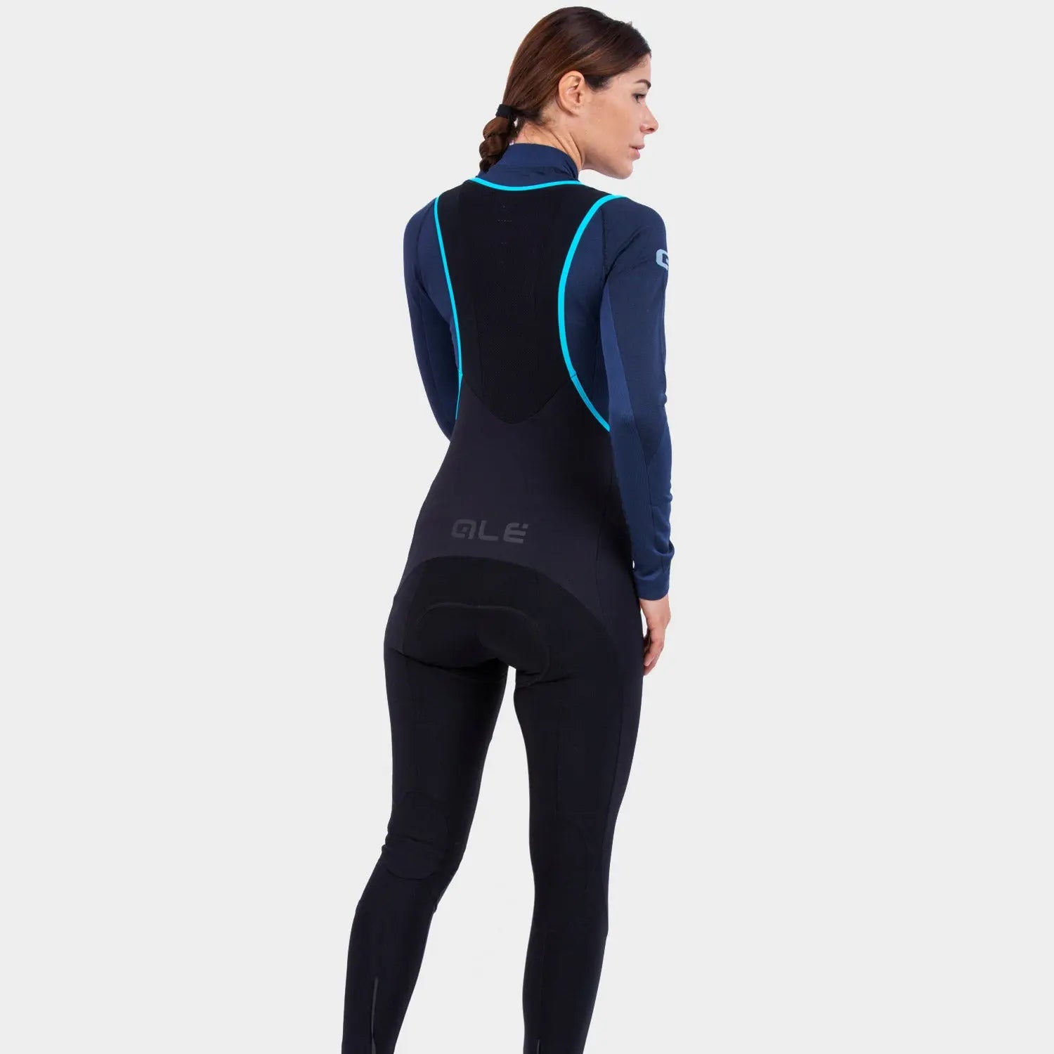 Ale Clothing K-Wind Blizzard Klimatik Ladies Bib Tights 

 Black / Cyan - FREE UK Shipping, FREE 365 Day Returns | Moto Central