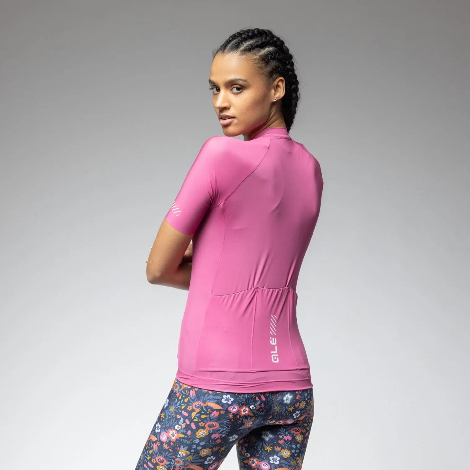 Ale Clothing Colour Block 2.0 Pragma Ladies Short Sleeves Jersey Fluo Pink - FREE UK Shipping, FREE 365 Day Returns | Moto Central
