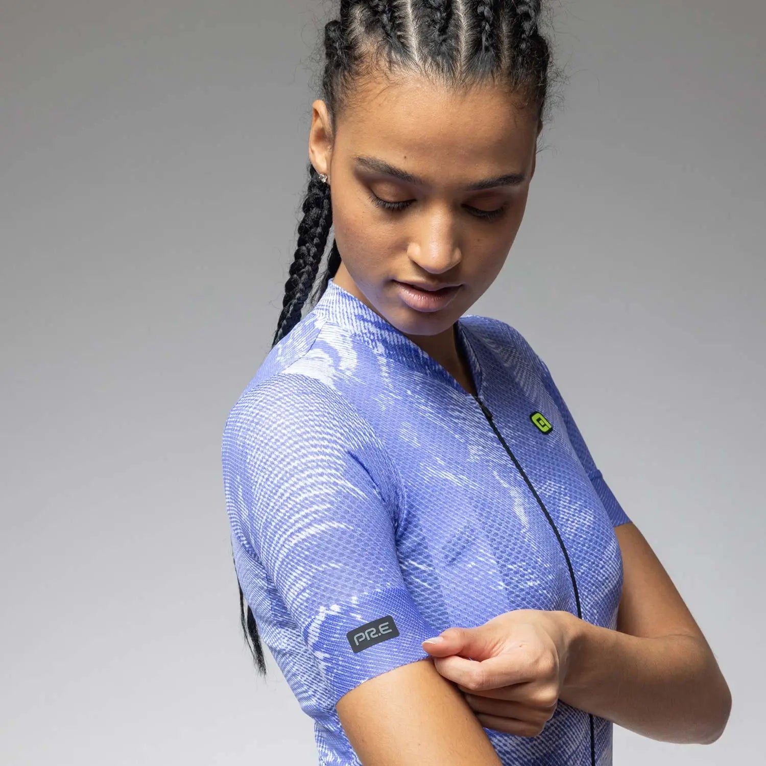 Ale Clothing Fan PR-E Ladies Short Sleeves Jersey Blue - FREE UK Shipping, FREE 365 Day Returns | Moto Central
