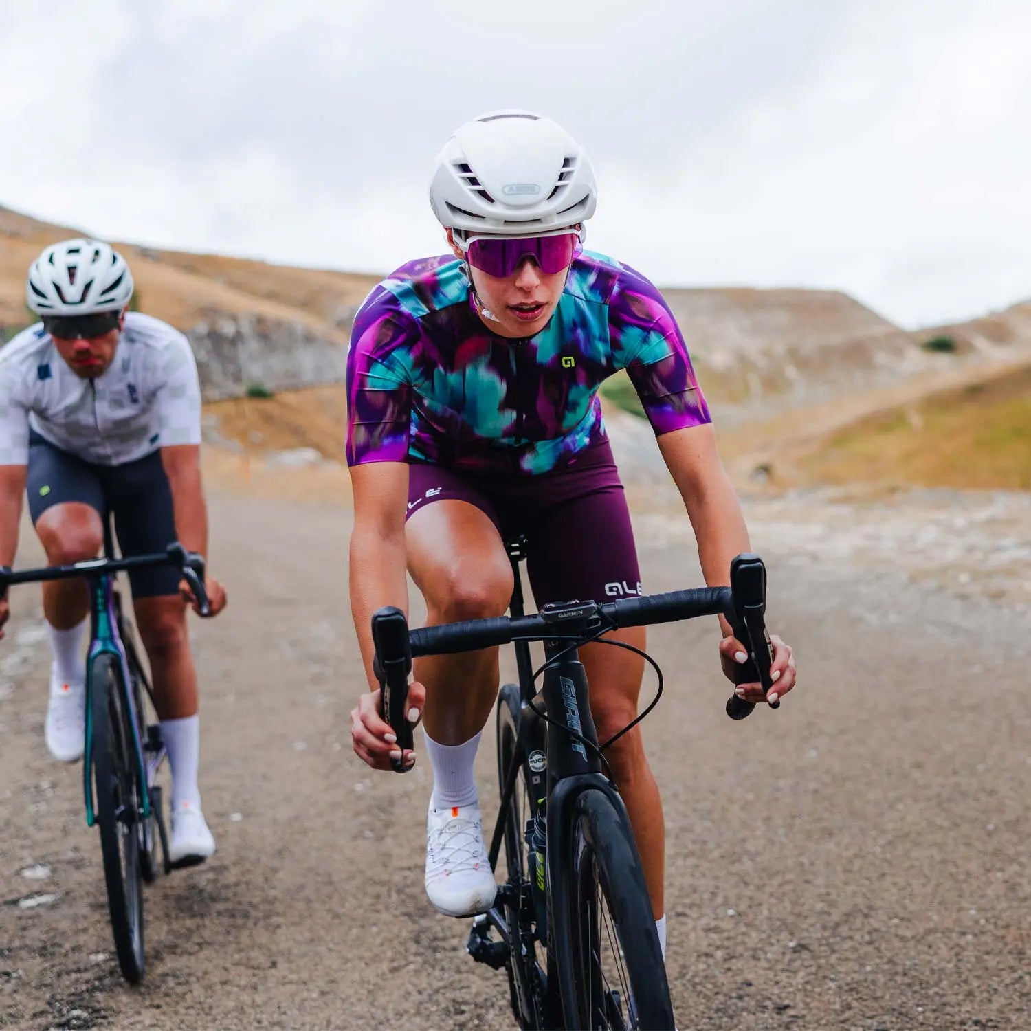 Ale Clothing Jardin 2.0 PR-E Ladies Short Sleeves Jersey Purple - FREE UK Shipping, FREE 365 Day Returns | Moto Central