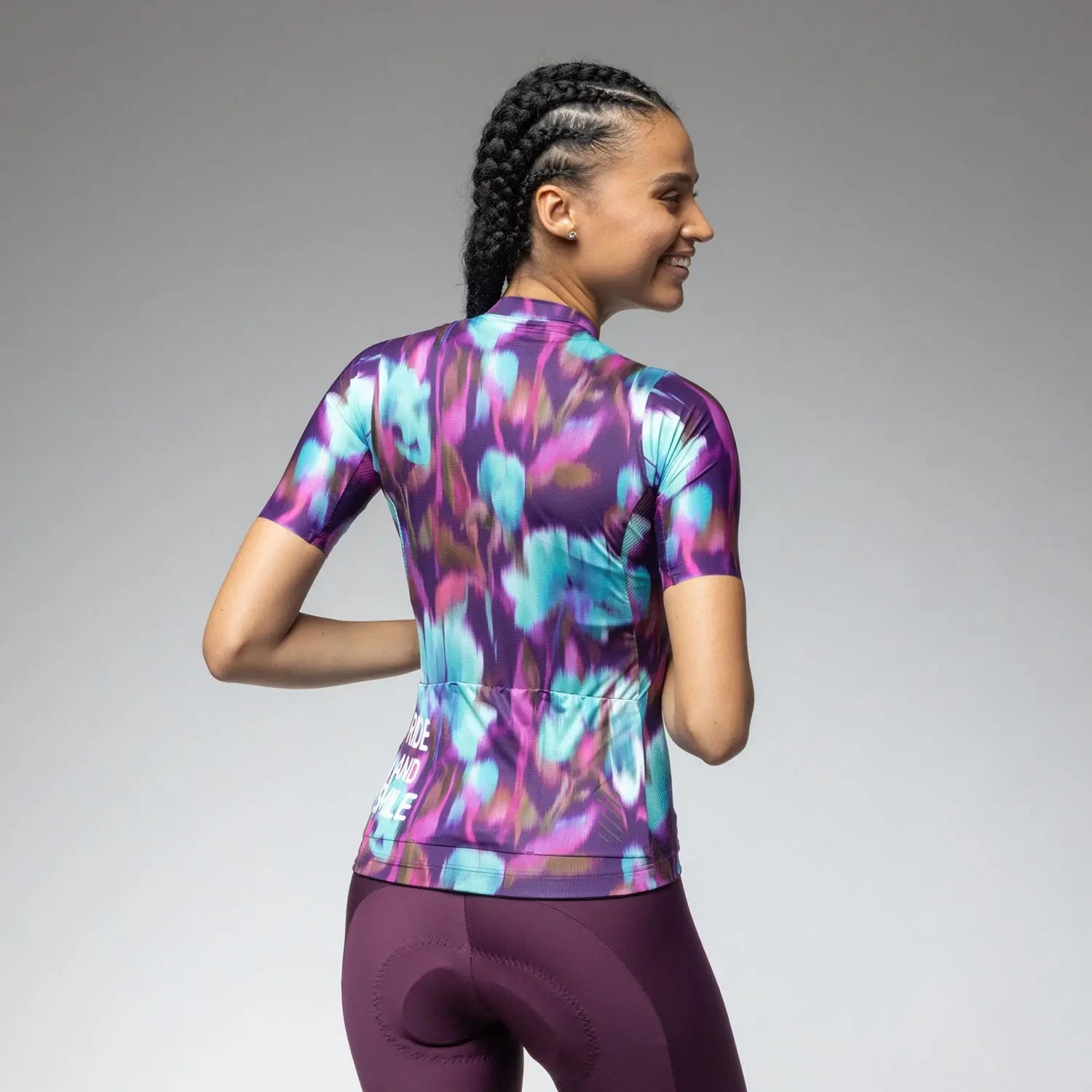 Ale Clothing Jardin 2.0 PR-E Ladies Short Sleeves Jersey Purple - FREE UK Shipping, FREE 365 Day Returns | Moto Central