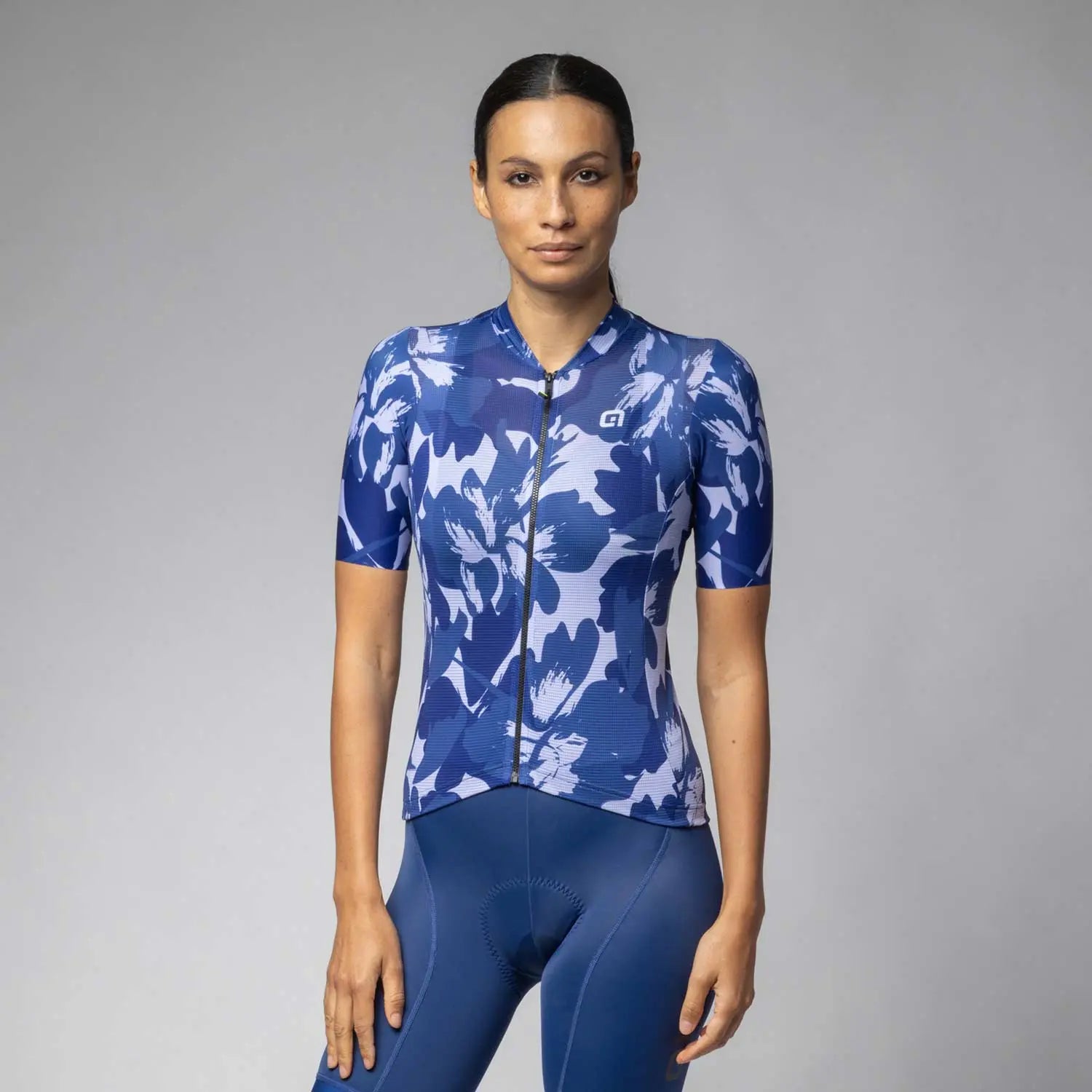 Ale Clothing Flower Pragma Ladies Short Sleeves Jersey Blue - FREE UK Shipping, FREE 365 Day Returns | Moto Central