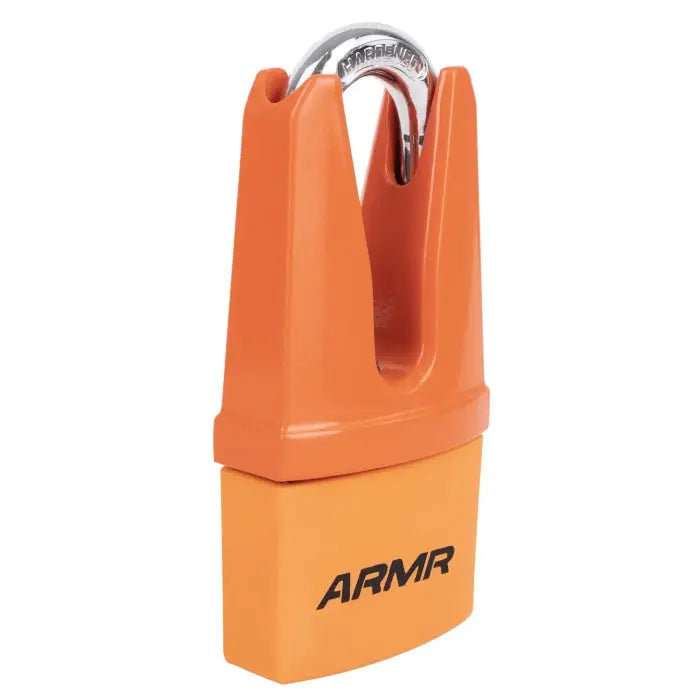 ARMR Hasp Disc Lock including Pouch & Minder Cable Orange - 11mm FREE UK Delivery, FREE 365 Day Returns | Moto Central