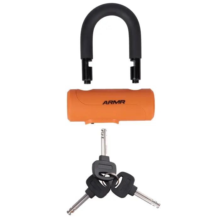 ARMR Shackle Disc Lock Orange - 12mm FREE UK Delivery, FREE 365 Day Returns | Moto Central