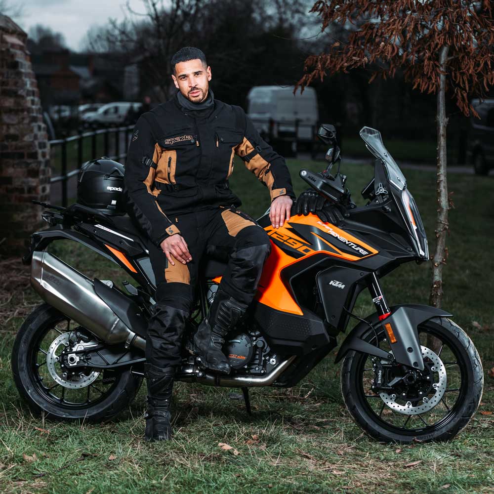 Spada Ascent V3 CE Textile Jacket Black / Tan FREE UK Delivery, FREE 365 Day Returns | Moto Central