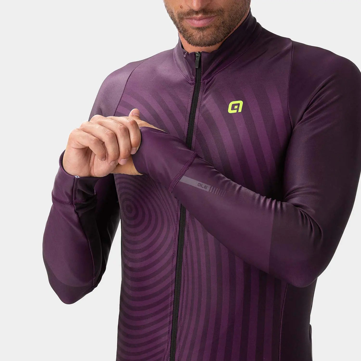 Ale Clothing Green Digital PR-R Long Sleeves Jersey Burgundy - FREE UK Shipping, FREE 365 Day Returns | Moto Central