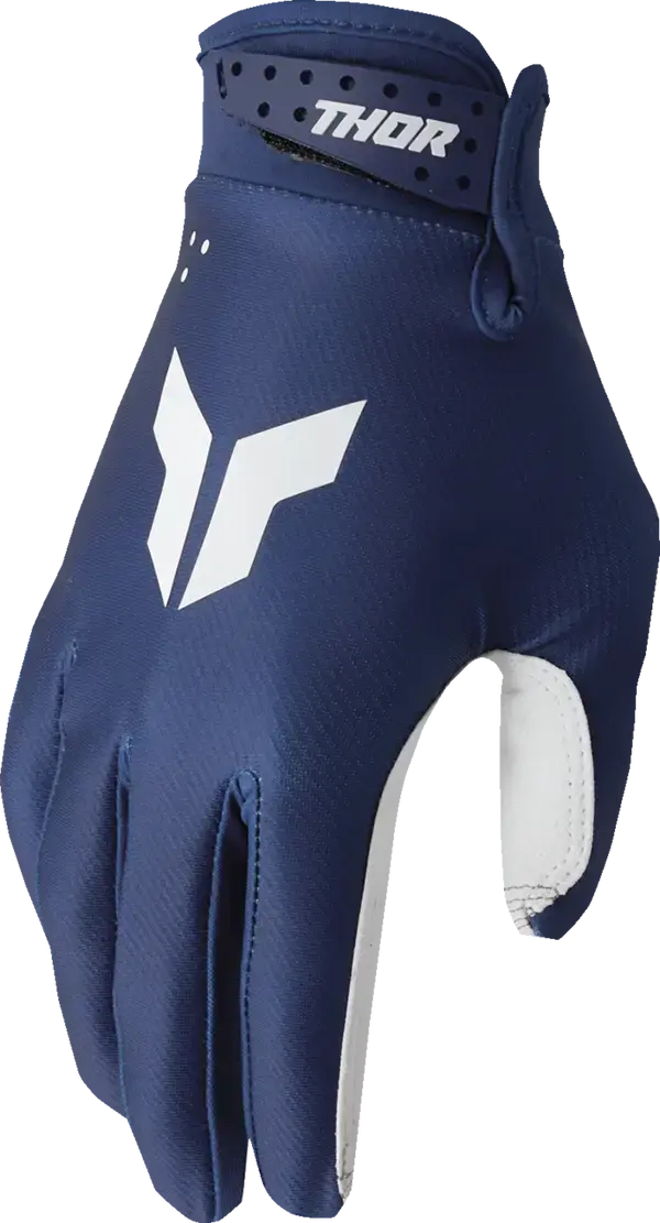 Thor Launchmode Split Youth Textile Gloves Navy - FREE UK Shipping, FREE 365 Day Returns | Moto Central