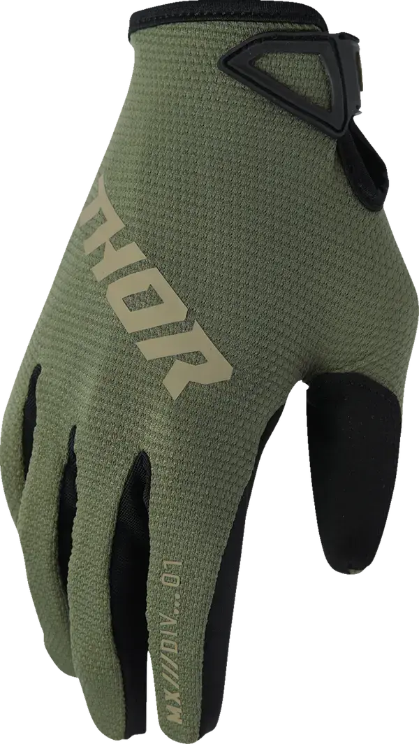 Thor Ridemode Static Textile Gloves Camo Green - FREE UK Shipping, FREE 365 Day Returns | Moto Central