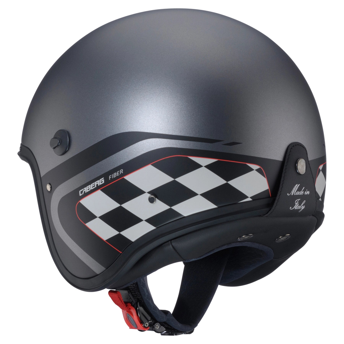 Caberg Freeride X Daytona Matt Gunmetal Black White open-face helmet rear view