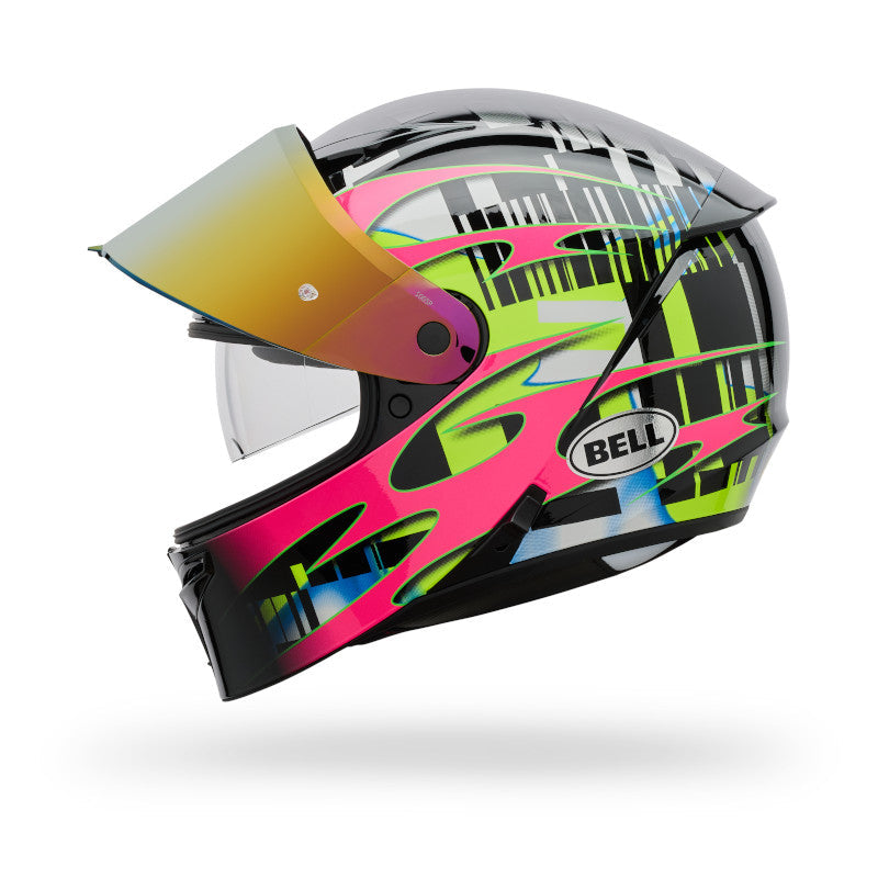 Bell Lithium MIPS Plus Synchro SE Multi, left-side profile with outer visor raised