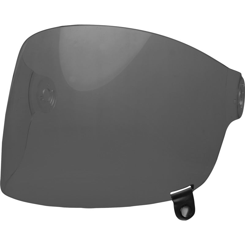 Bell Bullitt flat dark-smoke face shield with black pull tab
