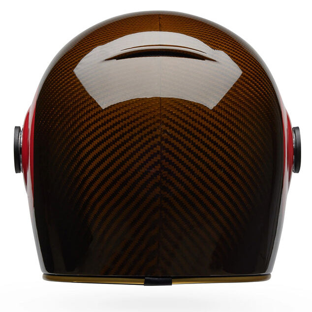 Bell Bullitt GT Carbon TT ECE 22.06 Gloss Red / Gold full-face motorcycle helmet, rear view