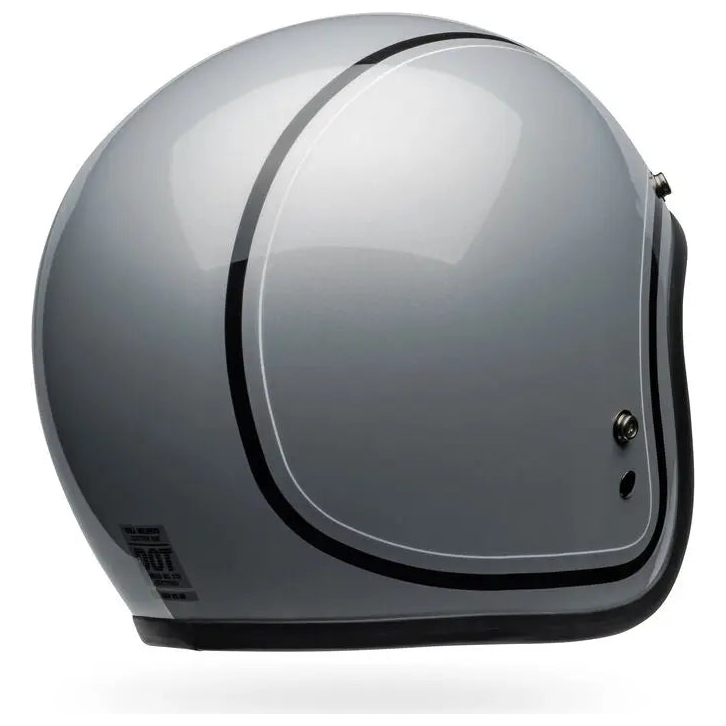Bell Custom 500 Chief ECE 22.06 Grey open-face motorcycle helmet, left rear three-quarter view