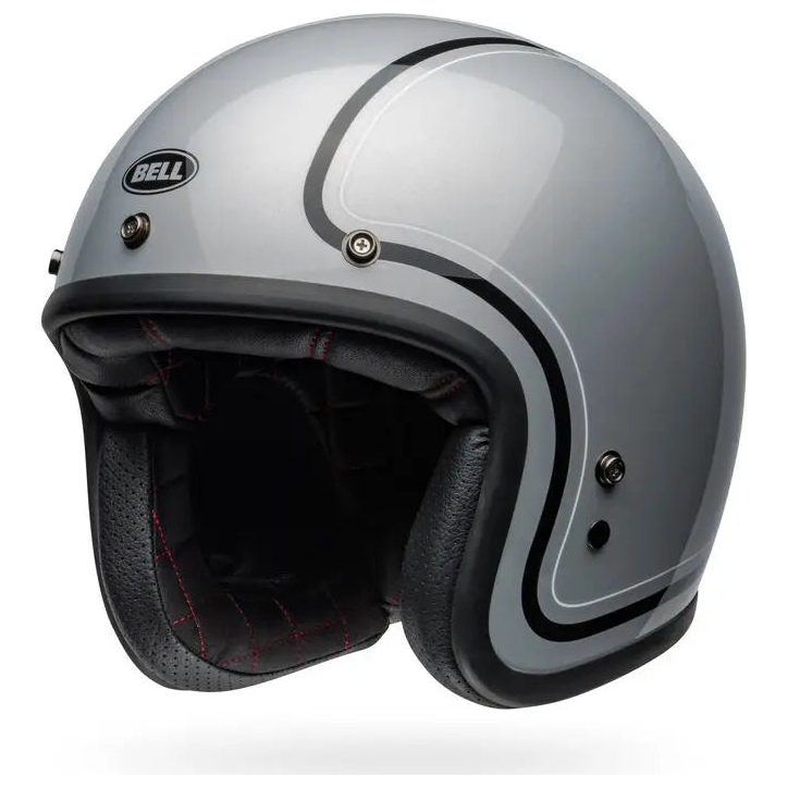 Bell Custom 500 Chief ECE 22.06 Grey open-face motorcycle helmet, right front three-quarter view