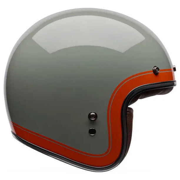 Bell Custom 500 Crate ECE 22.06 Stone open-face motorcycle helmet, left-side view