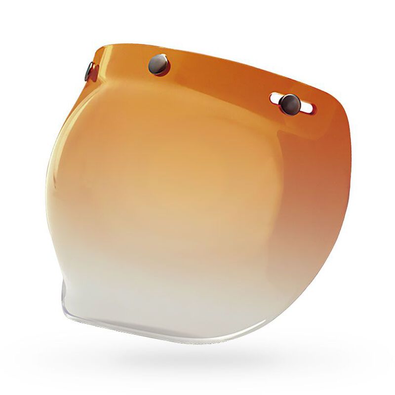 Bell Custom 500 3-Snap Bubble Visor Amber  - FREE UK Shipping, FREE 365 Day Returns | Moto Central