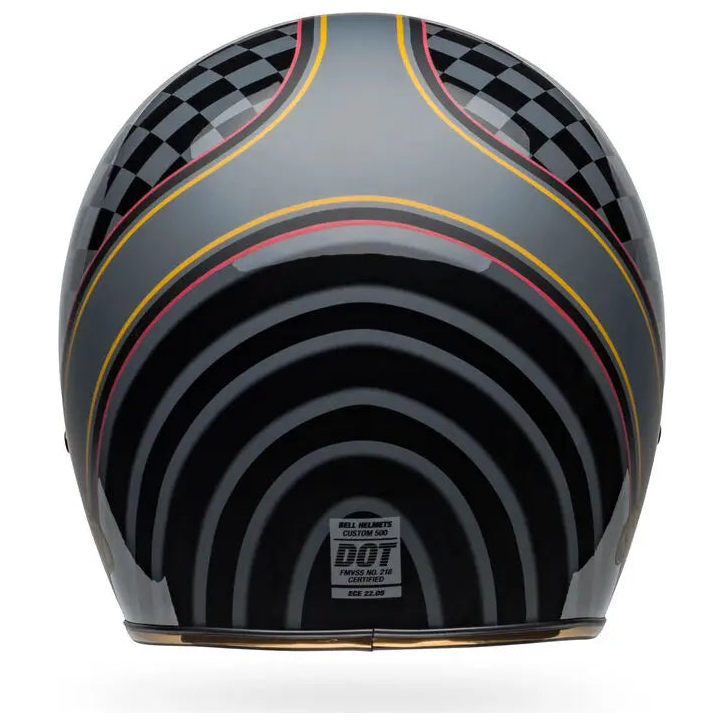 Bell Custom 500 RSD Wreakers ECE 22.06 Black / Gold open-face motorcycle helmet, rear view