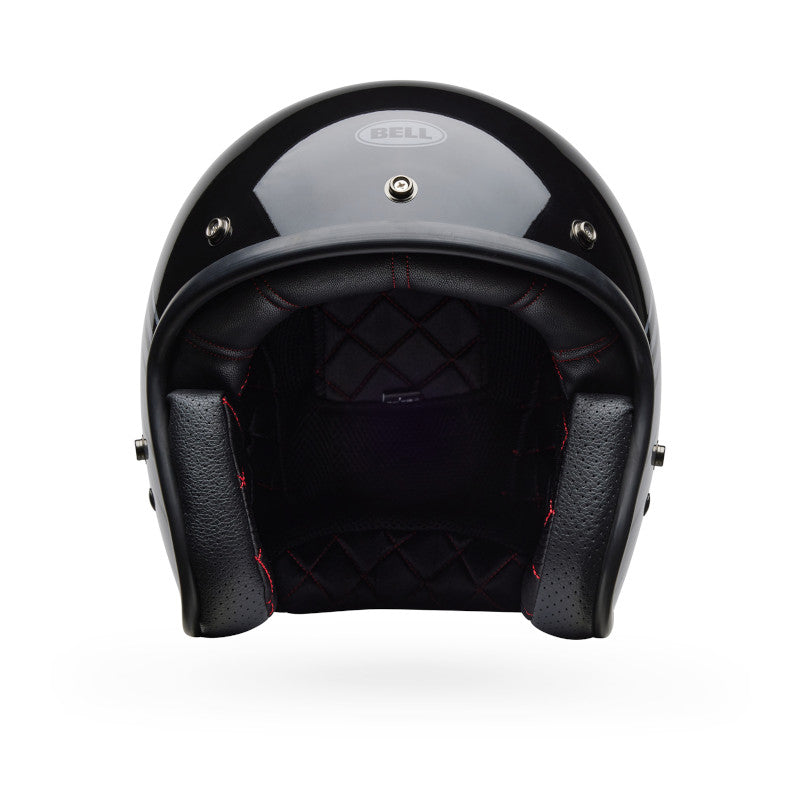 Bell Custom 500 Edge ECE 22.06 Gloss Metallic Black / Grey  - FREE UK Shipping, FREE 365 Day Returns | Moto Central