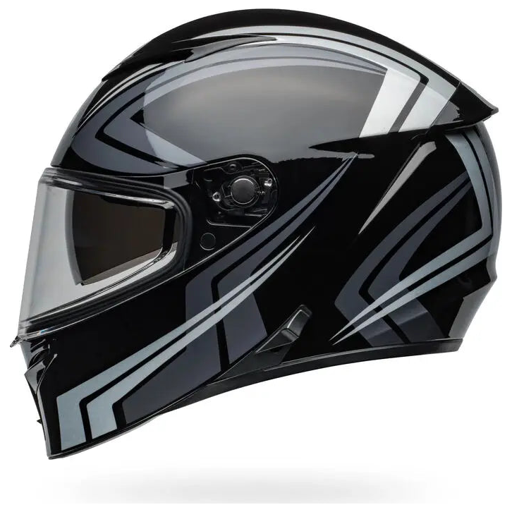 Bell Lithium Jetstream ECE 22.06 Black / Silver full-face motorcycle helmet, right side profile view