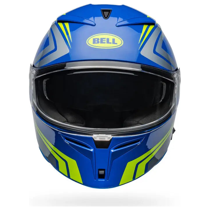 Bell Lithium Jetstream ECE 22.06 Blue / Retina full-face motorcycle helmet, front view