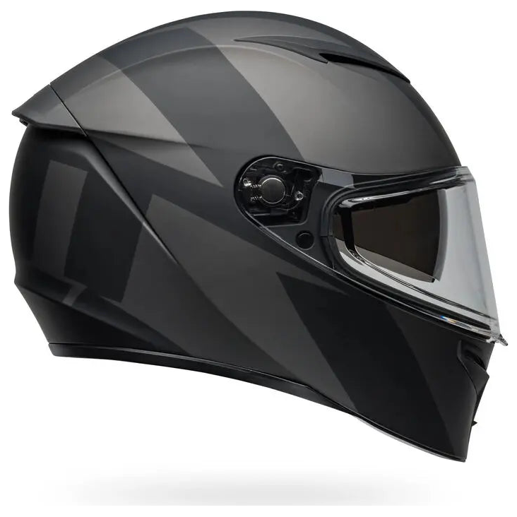 Bell Lithium Shear ECE 22.06 Black / Black full-face motorcycle helmet, left side profile view