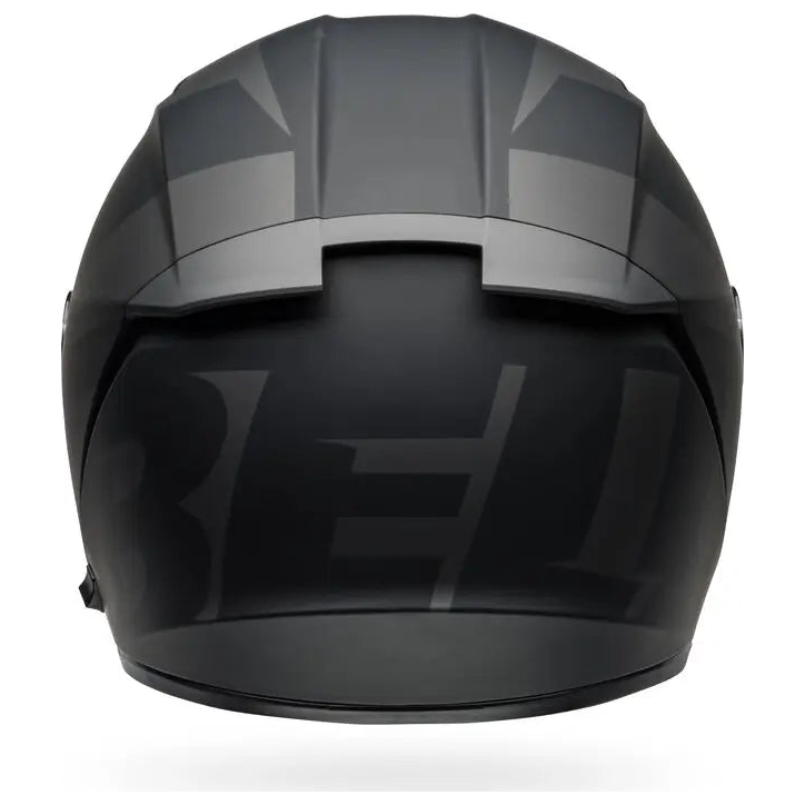 Bell Lithium Shear ECE 22.06 Black / Black full-face motorcycle helmet, rear view