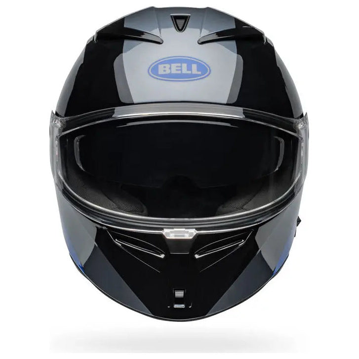 Bell Lithium Shear ECE 22.06 Grey / Blue full-face motorcycle helmet, front view