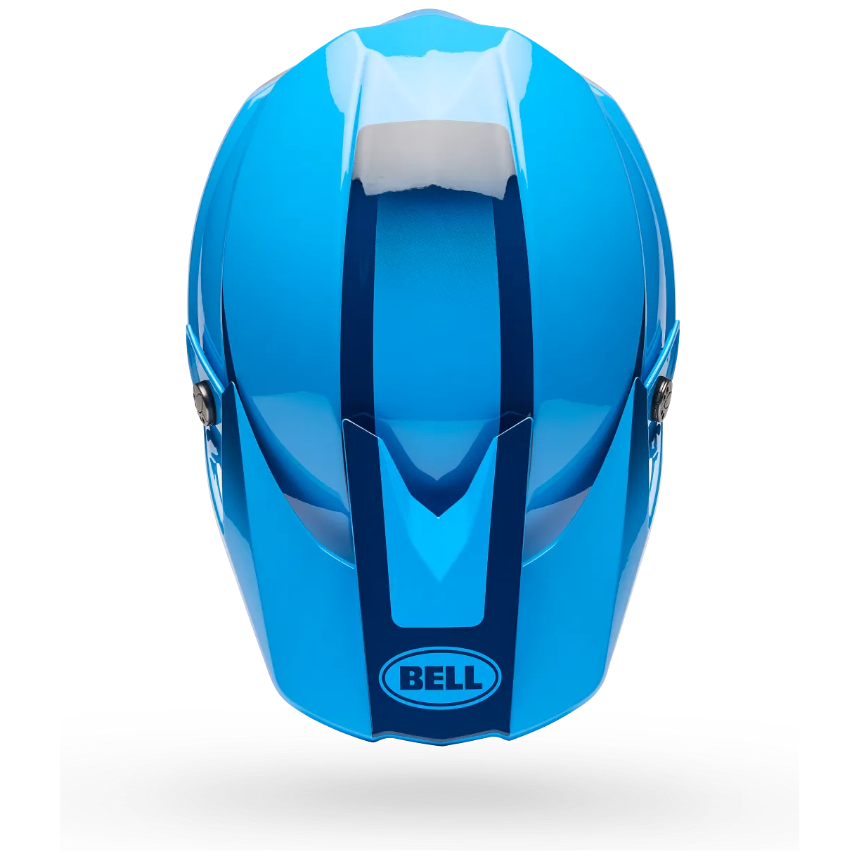 Bell Moto-10 MIPS Fade ECE 22.06 Blue motocross helmet, top view