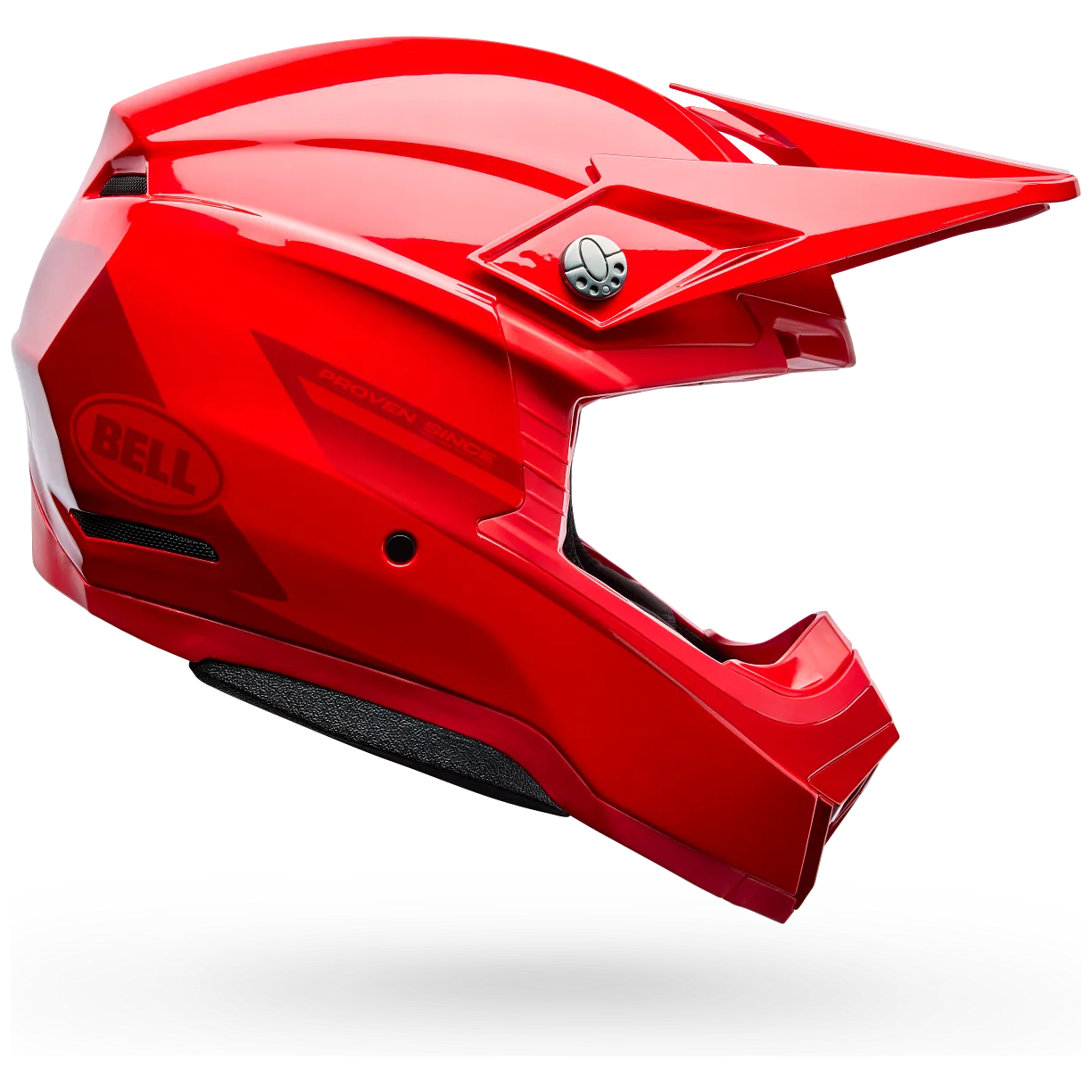 Bell Moto-10 MIPS Fade ECE 22.06 Red motocross helmet, side profile view
