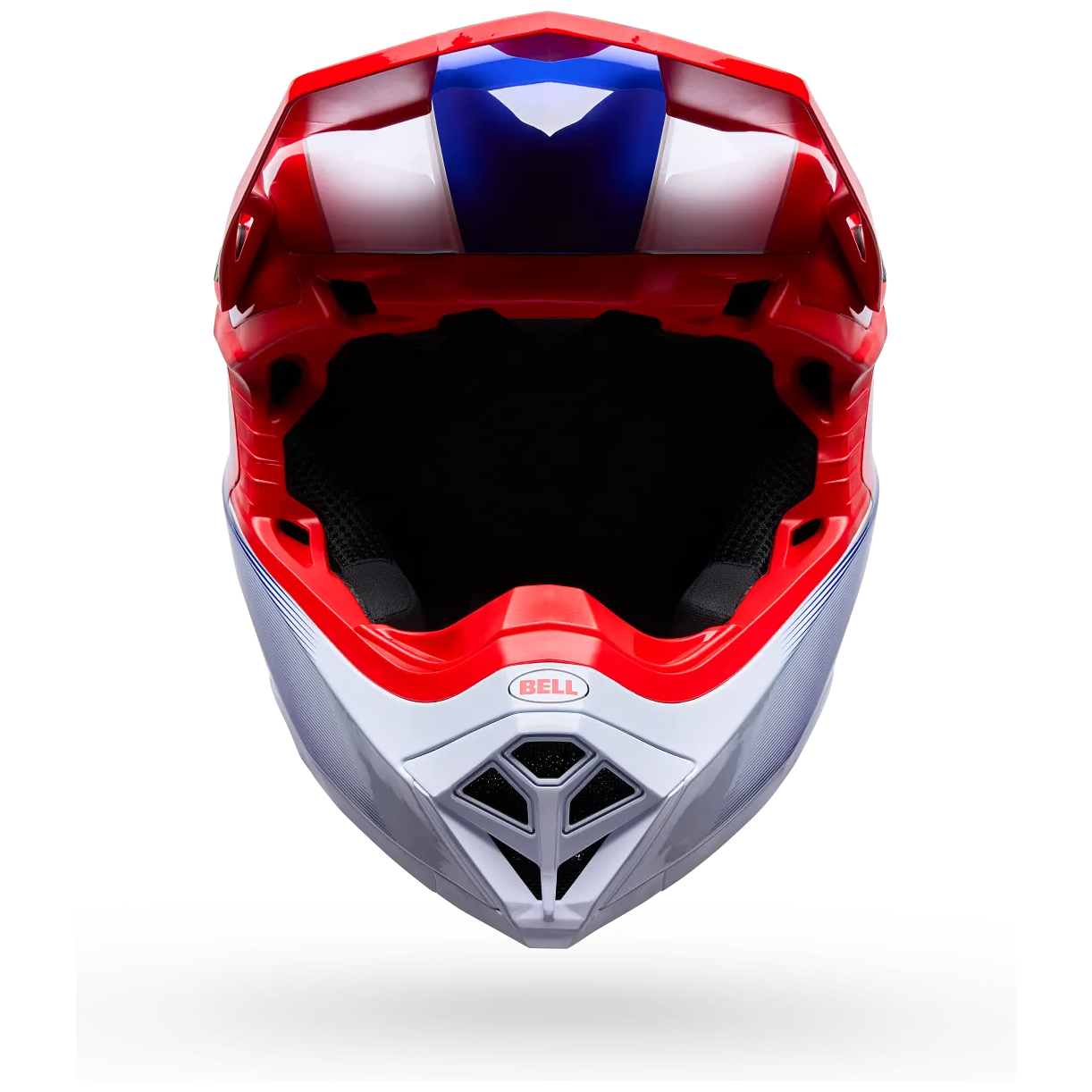 Bell Moto-10 MIPS Falcon ECE 22.06 Red / White motocross helmet, front view