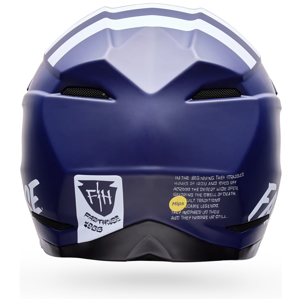 Bell Moto-10 MIPS Fasthouse ECE 22.06 Navy motocross helmet, rear view