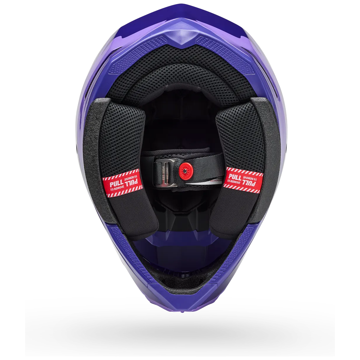 Bell Moto-10 MIPS Fluid ECE 22.06 Purple motocross helmet, interior lining view