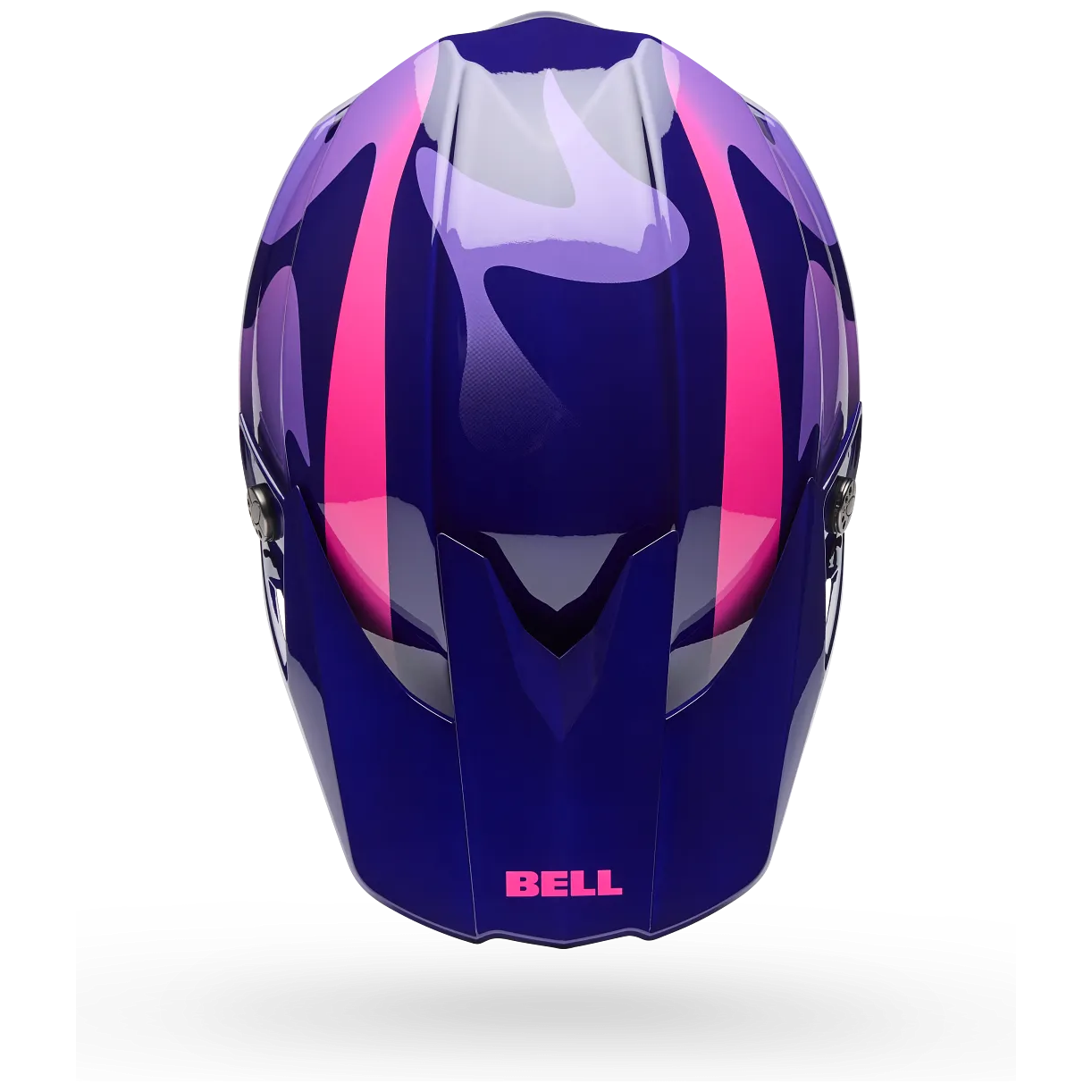 Bell Moto-10 MIPS Fluid ECE 22.06 Purple motocross helmet, top view