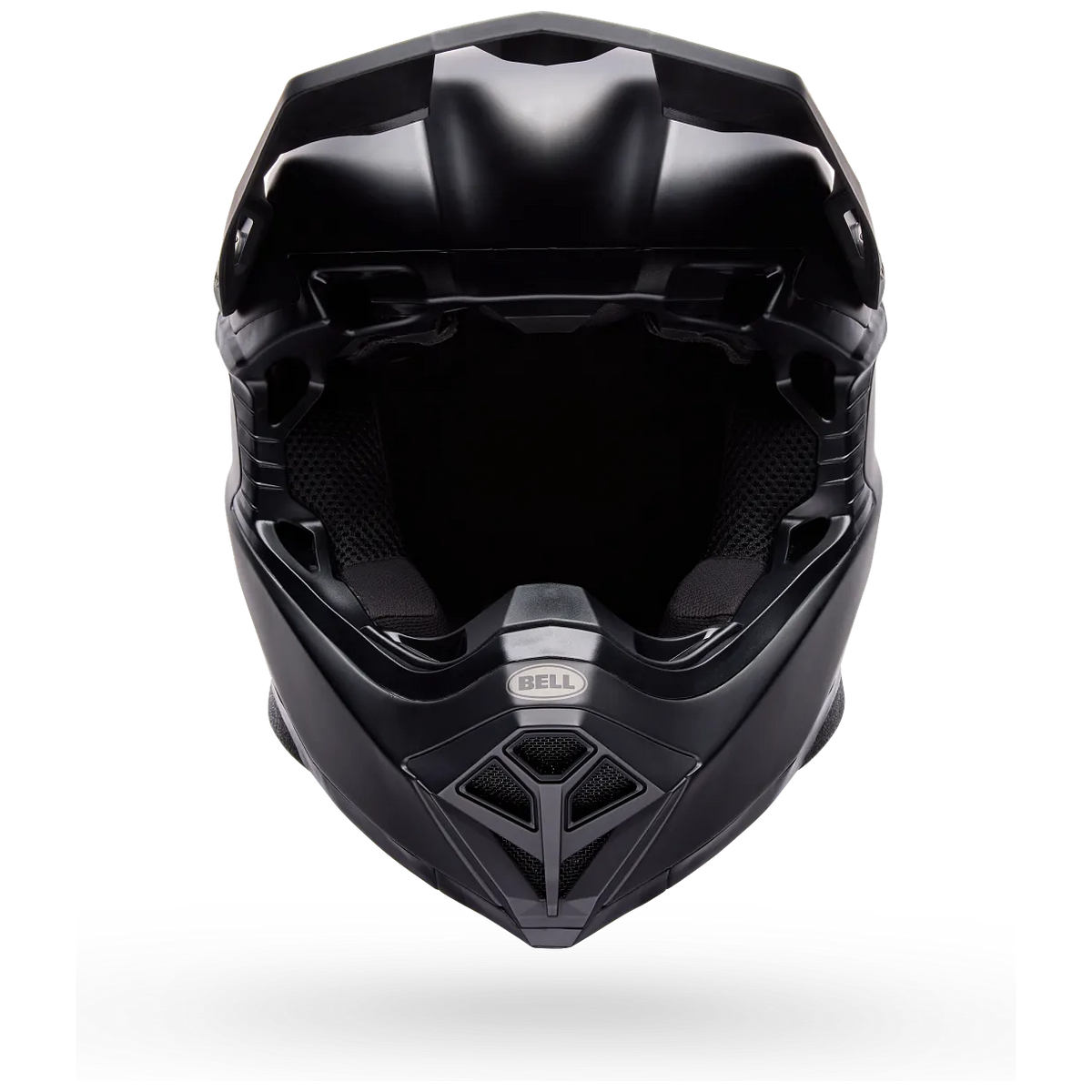 Bell Moto-10 MIPS Solid ECE 22.06 Matt Black motocross helmet, front view