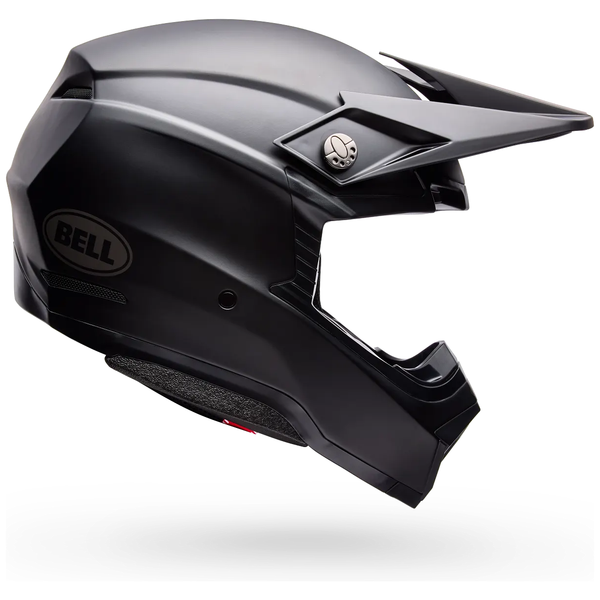Bell Moto-10 MIPS Solid ECE 22.06 Matt Black motocross helmet, side profile view