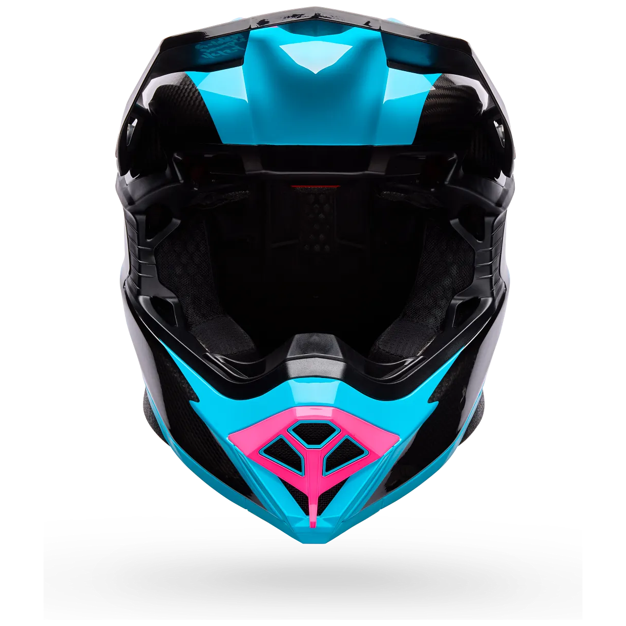 Bell Moto-10 Spherical Fluid ECE 22.06 Green / Pink motocross helmet, front view