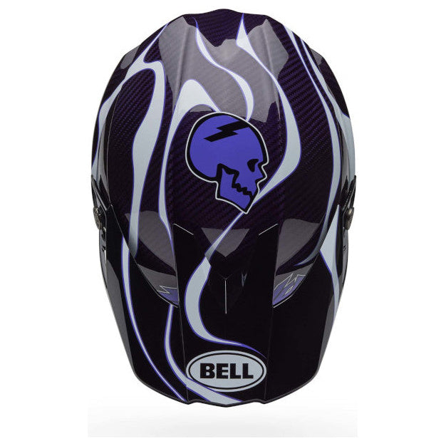 Bell Moto-10 Spherical Slayco25 ECE 22.06 Gloss Black / White motocross helmet, interior view