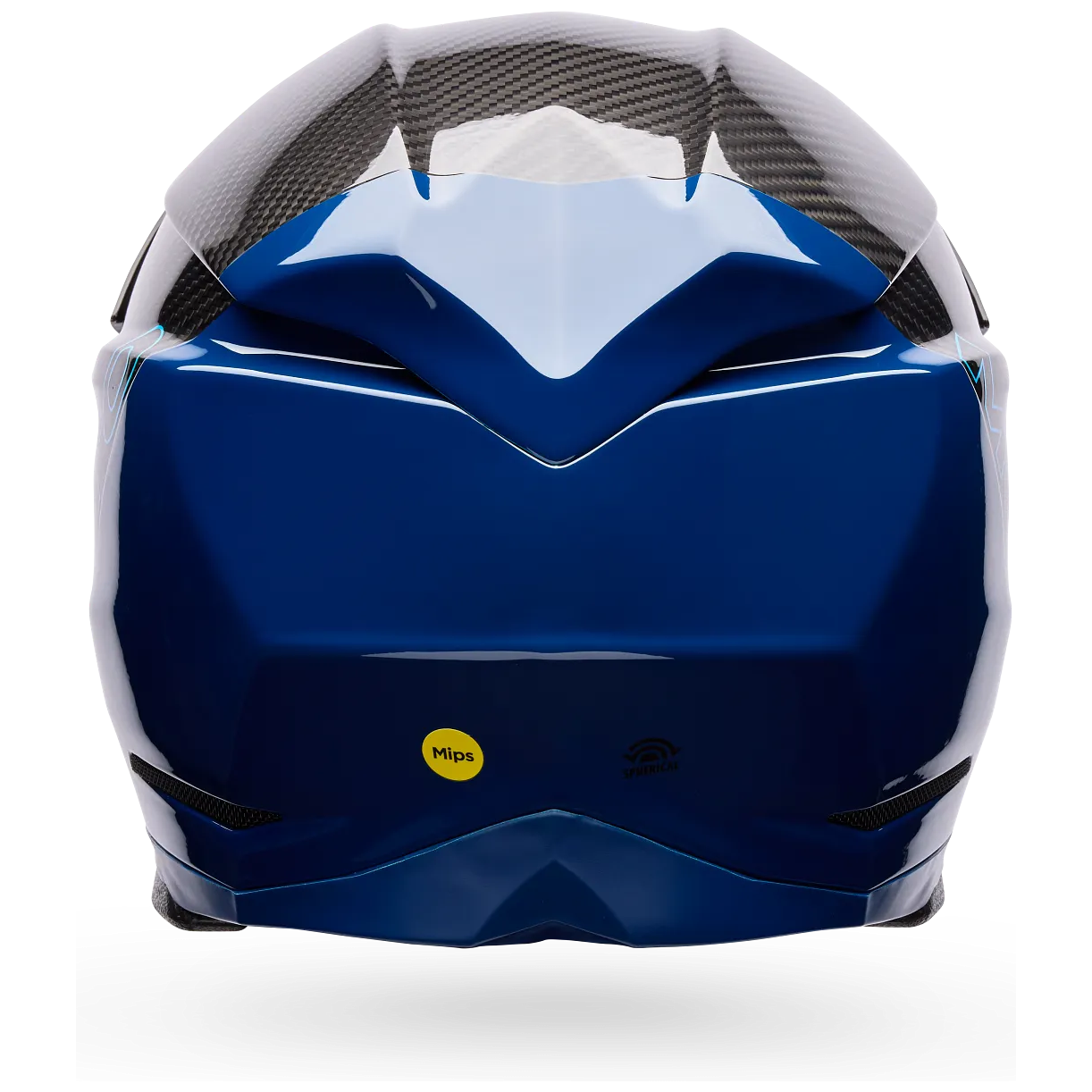 Bell Moto-10 Spherical Strike ECE 22.06 Blue motocross helmet, rear view