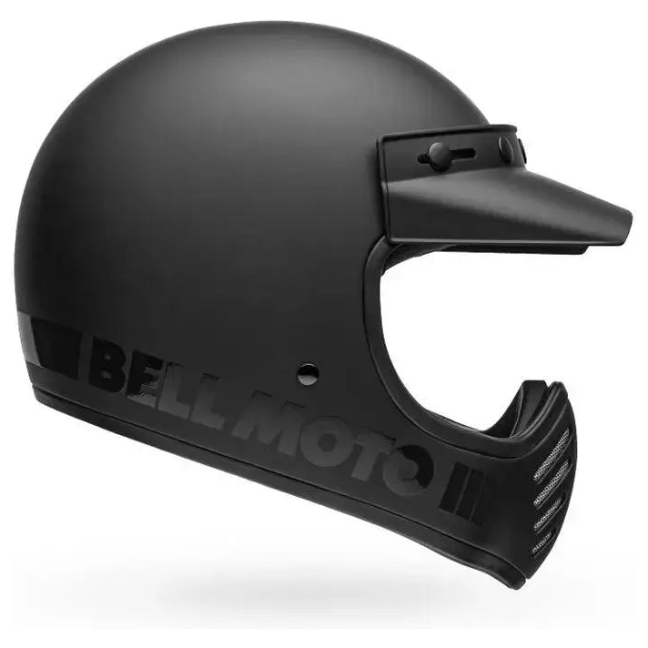 Bell Moto-3 Classic ECE 22.06 Matt Black full-face motorcycle helmet, side profile view