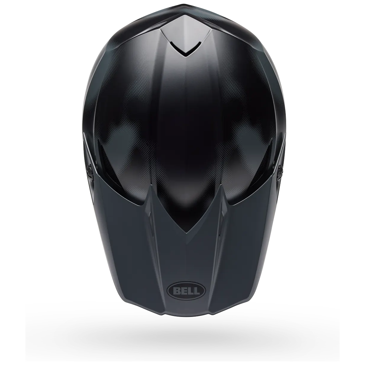 Bell MX-10 MIPS Camo ECE 22.06 Black Camo motocross helmet, top view
