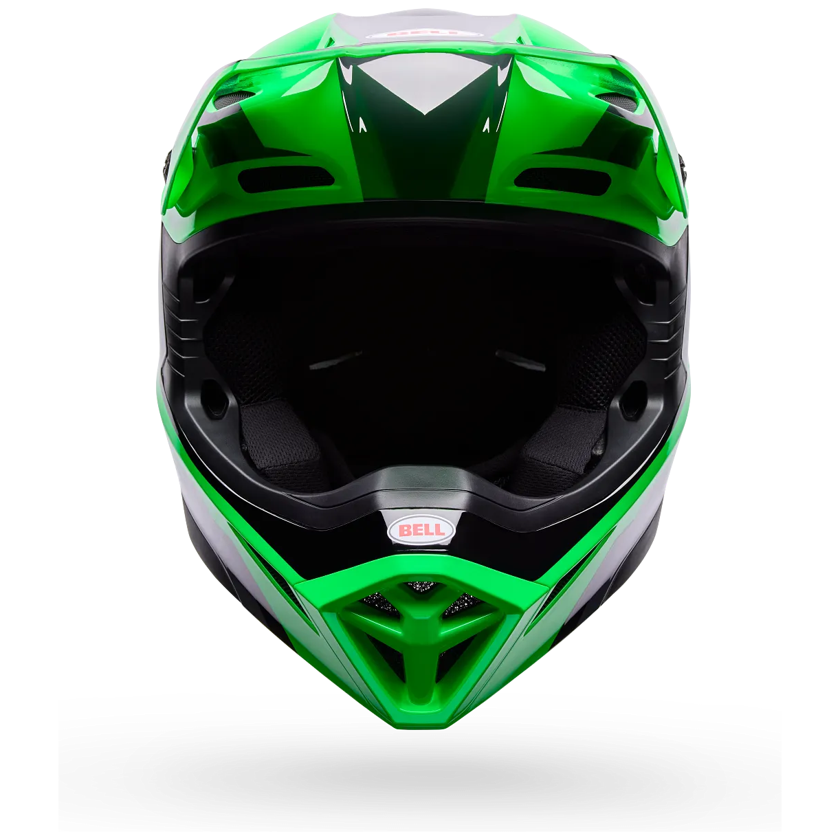 Bell MX-10 MIPS Dyno ECE 22.06 Green / Grey motocross helmet, front view